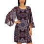 Women's Chiffon-Sleeve Jersey Dress