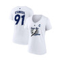 Women's Branded Steven Stamkos White Tampa Bay Lightning Special Edition 2.0 Name and Number V-Neck T-shirt