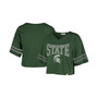 Women's Green Michigan State Spartans Sporty V-Neck Crop Top