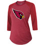Women's Kyler Murray Cardinal Arizona Cardinals Team Player Name Number Tri-Blend Raglan 3/4 Sleeve T-shirt