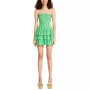 Women's Smocked Ruffled V-Neck Tiered Mini Dress