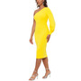 Women's Asymmetric One-Sleeve Sheath Dress