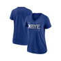 Women's Los Angeles Dodgers Royal K-Bye Tri-Blend V-Neck T-shirt