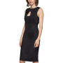Women's Twist-Neck Cutout Sheath Dress