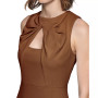Women's Twist-Neck Cutout Sheath Dress