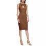 Women's Twist-Neck Cutout Sheath Dress