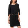 Petite Belted Tulip-Sleeve Dress