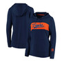 Plus Size Navy Detroit Tigers Tri-Blend Colorblock Pullover Hoodie