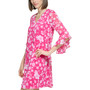 Women's Floral-Print Ruffled-Sleeve Shift Dress