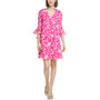 Women's Floral-Print Ruffled-Sleeve Shift Dress
