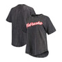 Women's Black Nebraska Huskers Shortstop Mineral Wash T-shirt