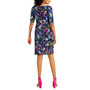 Petite Printed Gathered-Detail Sheath Dress