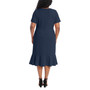 Plus Size Twist-Front Flounce-Hem Dress