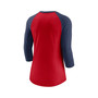 Women's Red, Navy Washington Nationals Modern Baseball Arch Tri-Blend Raglan 3/4-Sleeve T-shirt