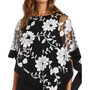 Petite Floral-Embroidered Poncho Dress