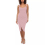 Women's Faux-Wrap Midi Dress