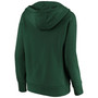 Women's Green Oakland Athletics Official Logo Crossover V-Neck Pullover Hoodie