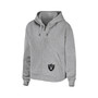 Women's Heathered Gray Las Vegas Raiders Team Full-Zip Hoodie
