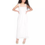 Women's Tied-Strap Smocked Maxi Dress