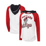 Women's White Portland Trail Blazers MVP Raglan Hoodie Long Sleeve T-shirt