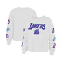 Women's '47 White Los Angeles Lakers 2021/22 City Edition Call Up Parkway Long Sleeve T-shirt