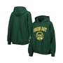 Women's Green Green Bay Packers Becca Drop Shoulder Pullover Hoodie