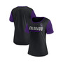 Women's Branded Black Colorado Rockies Mound T-shirt