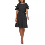 Women's Ruffle-Sleeve A-Line Dress
