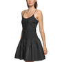 Womens' Nylon Compression And Taffeta Skirt Fit & Flare Dress