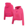 Women's Kansas City Chiefs Triple Pink Cropped Pullover Hoodie