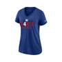 Women's Royal New York Giants Hometown Collection Tri-Blend V-Neck T-shirt