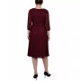 Women's 3/4 Sleeve Clip Dot Dress