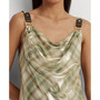 Women's Plaid Metallic Georgette Gown