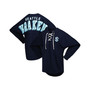 Women's Branded Deep Sea Blue Seattle Kraken Spirit Lace-Up V-Neck Long Sleeve Jersey T-shirt