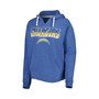 Women's Powder Blue Los Angeles Chargers Color Rise Kennedy Notch Neck Pullover Hoodie