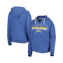 Women's Powder Blue Los Angeles Chargers Color Rise Kennedy Notch Neck Pullover Hoodie