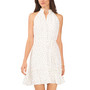 Women's Halter Button-Front Tie-Belted Chiffon Dress