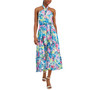 Women's Floral-Print Halter Ring-Neck Midi Dress