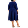 Plus Size Jacquard-Top Dress & Matching Jacket