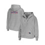 Women's Heathered Gray New England Patriots Team Full-Zip Hoodie