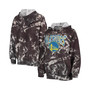 Women's Threads Black Golden State Warriors Burble Tie-Dye Tri-Blend Pullover Hoodie