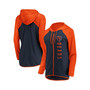 Women's Branded Navy Chicago Bears Forever Fan Logo Full-Zip Hoodie