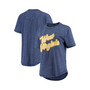 Women's Navy West Virginia Mountaineers Shortstop Mineral Wash T-shirt