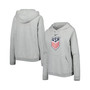 Women's Heather Gray USMNT Varsity Raglan Tri-Blend Pullover Hoodie