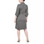 Petite Belted Roll Tab Zip Front Shirtdress