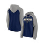 Women's Branded Navy, Gray Milwaukee Brewers Recharged Raglan Pullover Hoodie