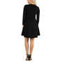 Women's Simple Long Sleeve Knee Length Flared Dress