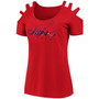 Women's Red St. Louis Cardinals Three Strap Open Shoulder T-shirt
