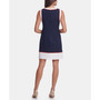Petite Split-Neck Colorblock Shift Dress