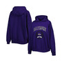 Women's Purple Baltimore Ravens Becca Drop Shoulder Pullover Hoodie